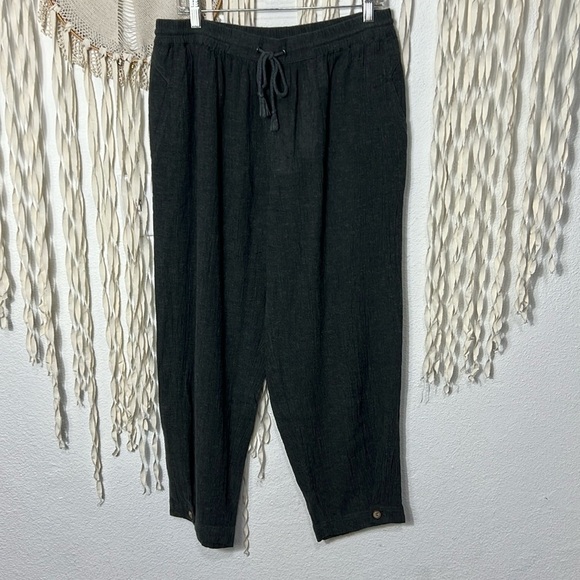 Poetry NWT Charcoal Linen/Cotton Tapered Pant Size US12 - Picture 1 of 11